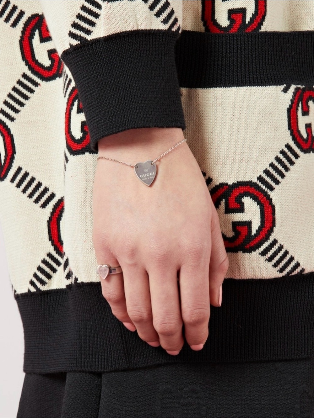 Gucci Trademark Bracelet With Heart Pendant - Picture 2 of 6